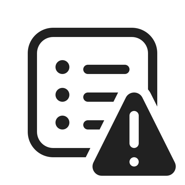 Ic Fluent Text Bullet List Square Warning 20 Regular