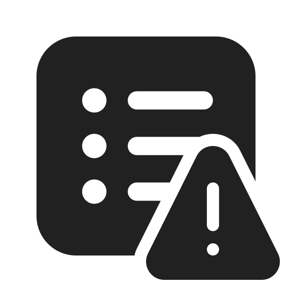 Ic Fluent Text Bullet List Square Warning 24 Filled