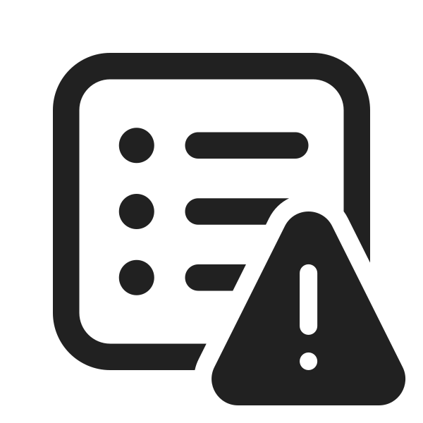 Ic Fluent Text Bullet List Square Warning 24 Regular
