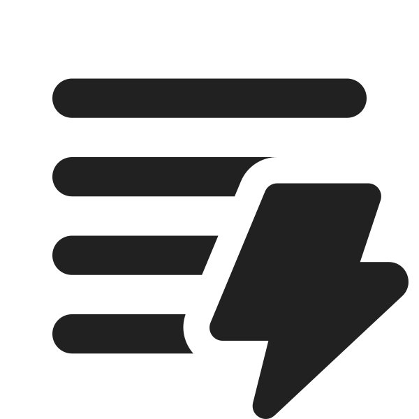 Ic Fluent Text Column One Wide Lightning 16 Filled