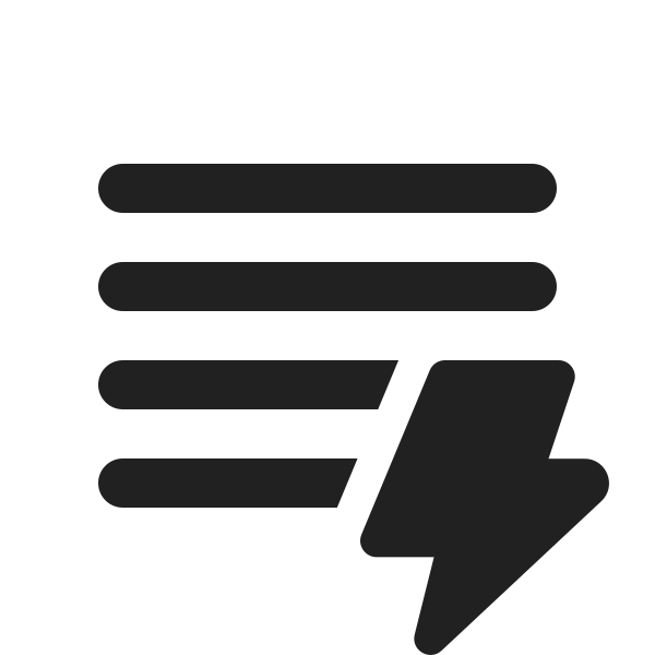 Ic Fluent Text Column One Wide Lightning 20 Filled