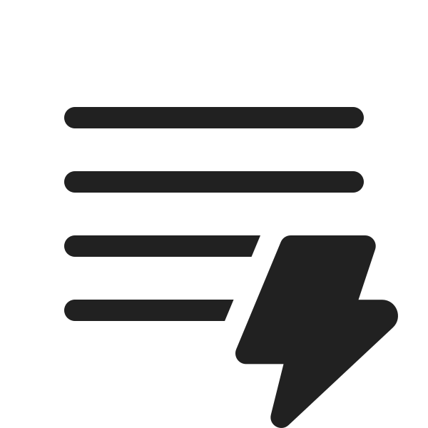 Ic Fluent Text Column One Wide Lightning 20 Regular