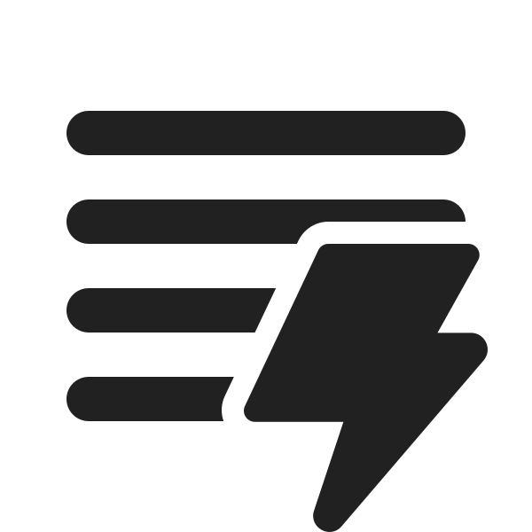 Ic Fluent Text Column One Wide Lightning 24 Filled