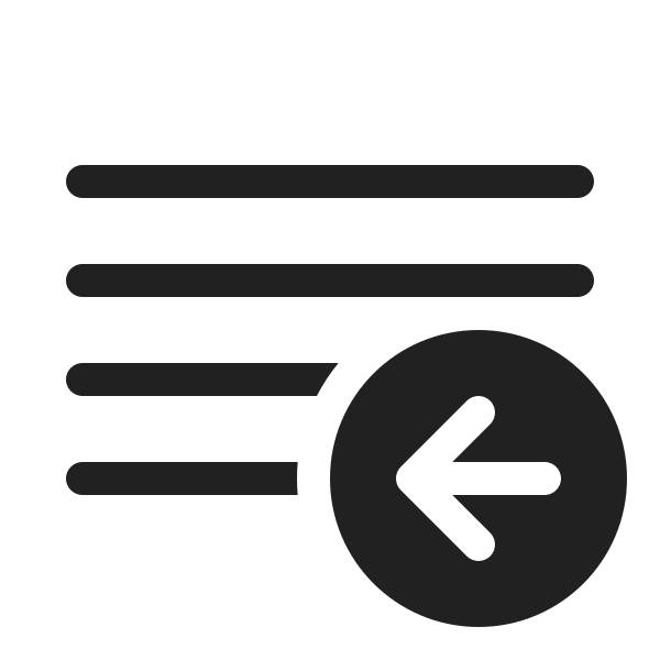 Ic Fluent Text Grammar Arrow Left 20 Regular