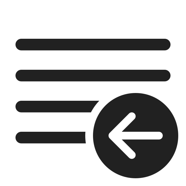 Ic Fluent Text Grammar Arrow Left 24 Regular