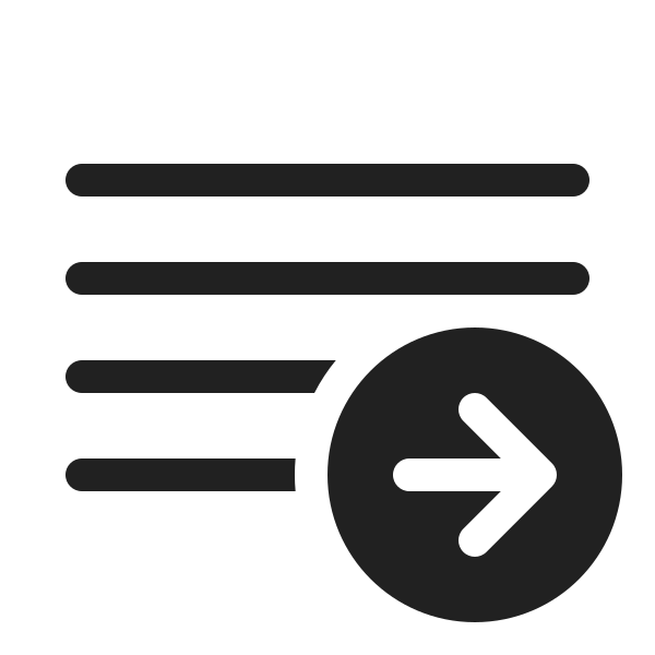 Ic Fluent Text Grammar Arrow Right 20 Regular