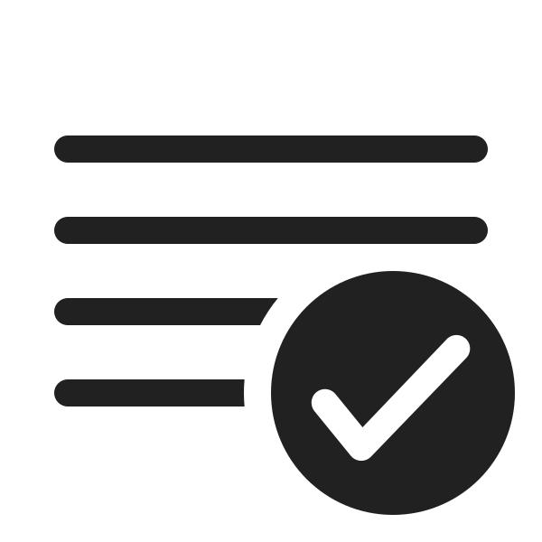 Ic Fluent Text Grammar Checkmark 20 Regular