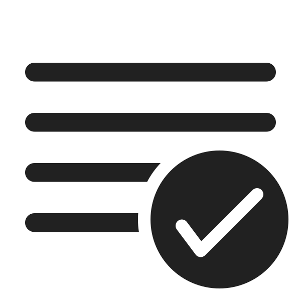 Ic Fluent Text Grammar Checkmark 24 Regular