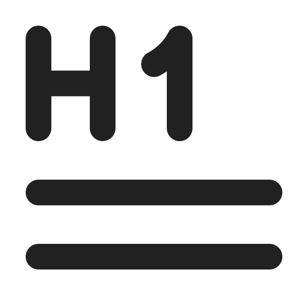 Ic Fluent Text Header 1 Lines 24 Filled