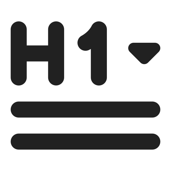 Ic Fluent Text Header 1 Lines Caret 16 Filled