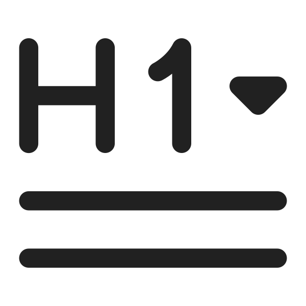 Ic Fluent Text Header 1 Lines Caret 16 Regular