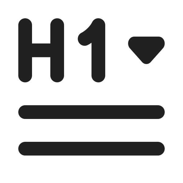 Ic Fluent Text Header 1 Lines Caret 20 Filled