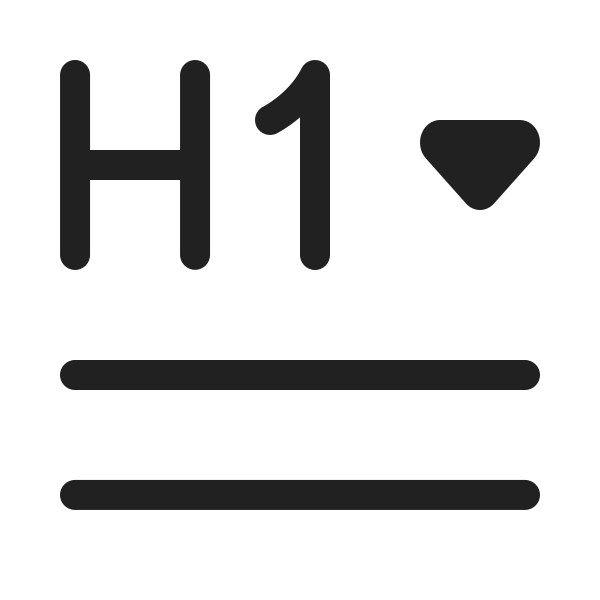 Ic Fluent Text Header 1 Lines Caret 20 Regular