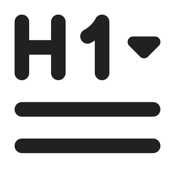 Ic Fluent Text Header 1 Lines Caret 24 Filled
