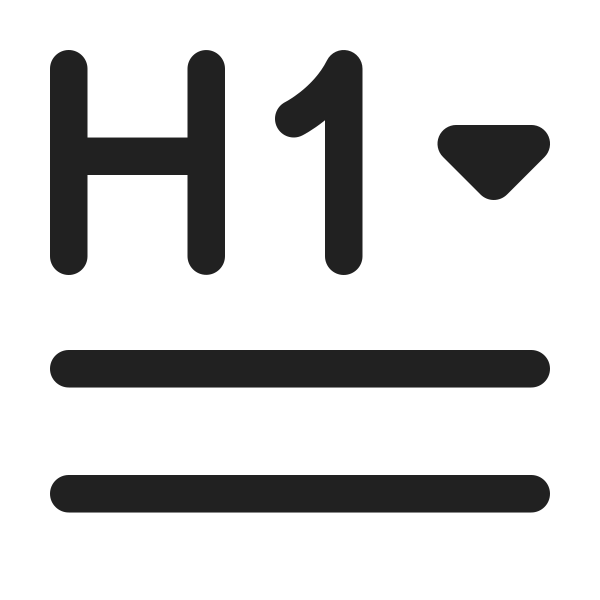 Ic Fluent Text Header 1 Lines Caret 24 Regular