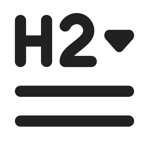 Ic Fluent Text Header 2 Lines Caret 20 Filled