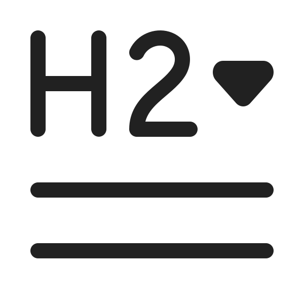 Ic Fluent Text Header 2 Lines Caret 20 Regular