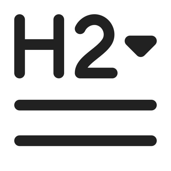 Ic Fluent Text Header 2 Lines Caret 24 Regular