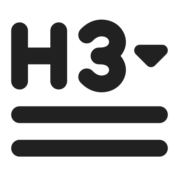 Ic Fluent Text Header 3 Lines Caret 16 Filled