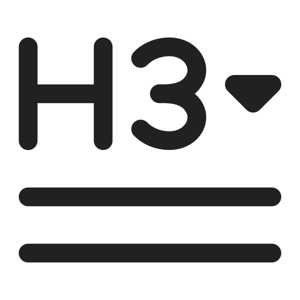Ic Fluent Text Header 3 Lines Caret 16 Regular