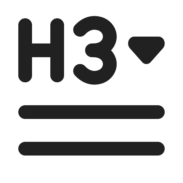 Ic Fluent Text Header 3 Lines Caret 20 Filled