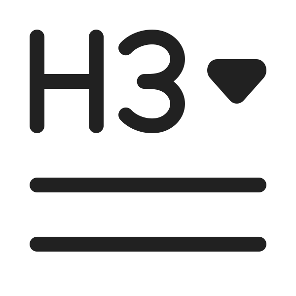 Ic Fluent Text Header 3 Lines Caret 20 Regular