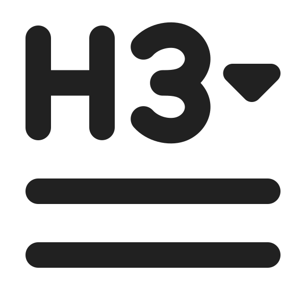 Ic Fluent Text Header 3 Lines Caret 24 Filled