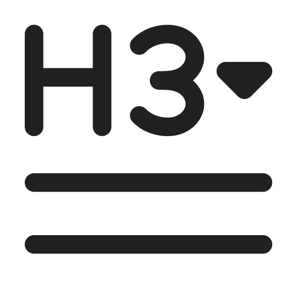Ic Fluent Text Header 3 Lines Caret 24 Regular