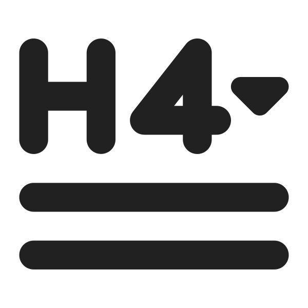 Ic Fluent Text Header 4 Lines Caret 16 Filled