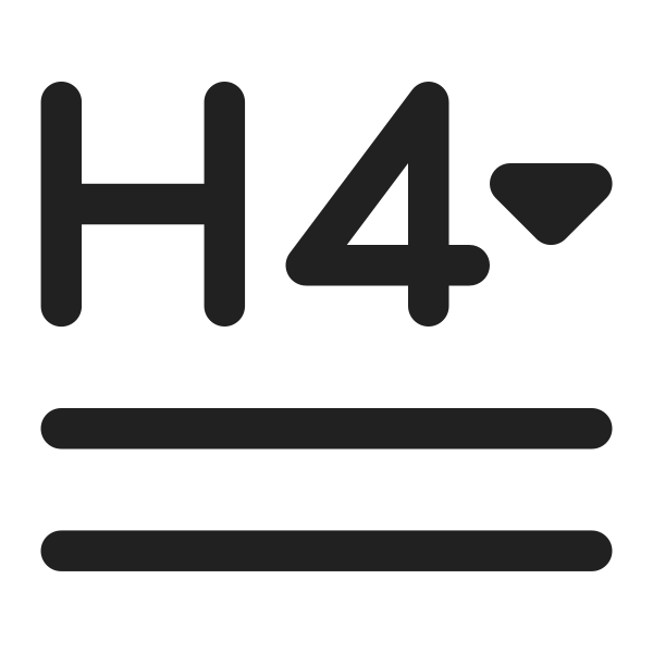 Ic Fluent Text Header 4 Lines Caret 16 Regular