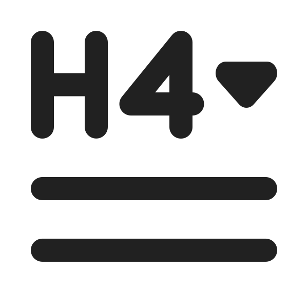 Ic Fluent Text Header 4 Lines Caret 20 Filled