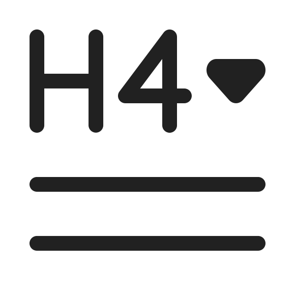 Ic Fluent Text Header 4 Lines Caret 20 Regular