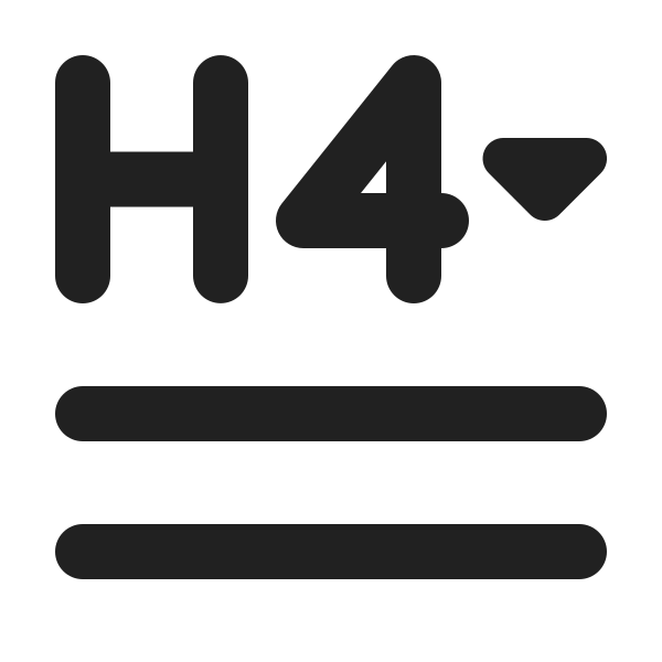 Ic Fluent Text Header 4 Lines Caret 24 Filled