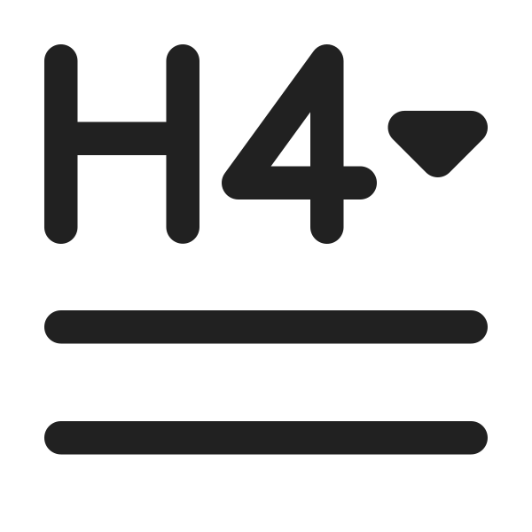 Ic Fluent Text Header 4 Lines Caret 24 Regular