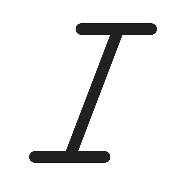 Ic Fluent Text Italic 16 Regular