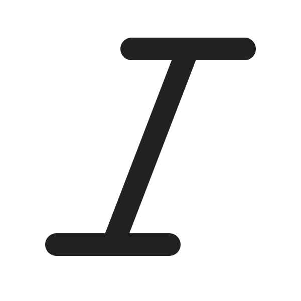 Ic Fluent Text Italic 20 Filled
