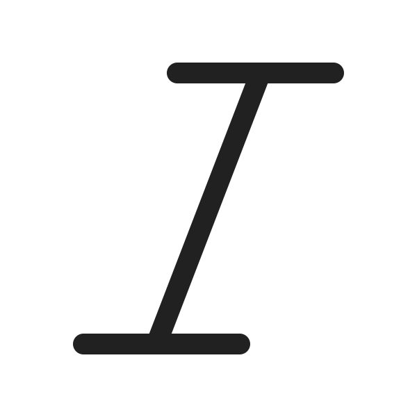 Ic Fluent Text Italic 20 Regular