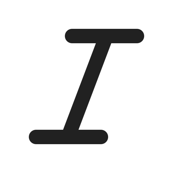 Ic Fluent Text Italic 24 Filled