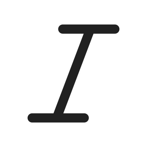 Ic Fluent Text Italic 24 Regular