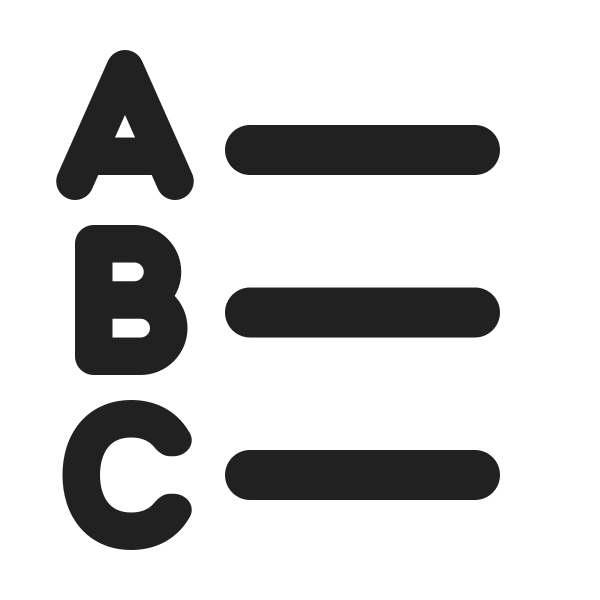 Ic Fluent Text List Abc Uppercase Ltr 24 Filled
