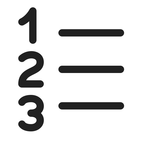 Ic Fluent Text Number List 20 Regular Ltr