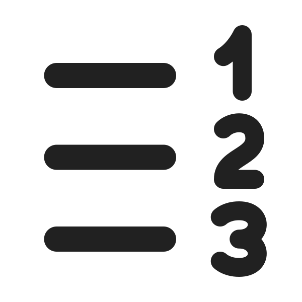 Ic Fluent Text Number List 24 Filled Rtl