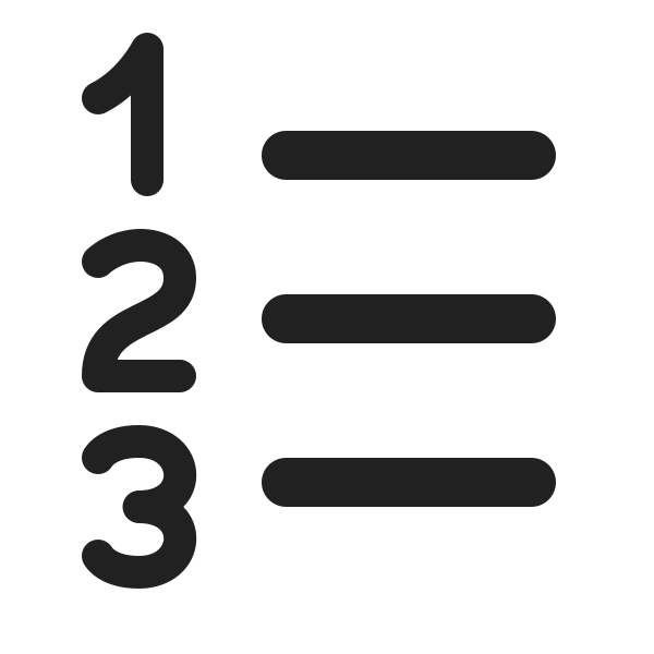 Ic Fluent Text Number List Ltr 20 Filled