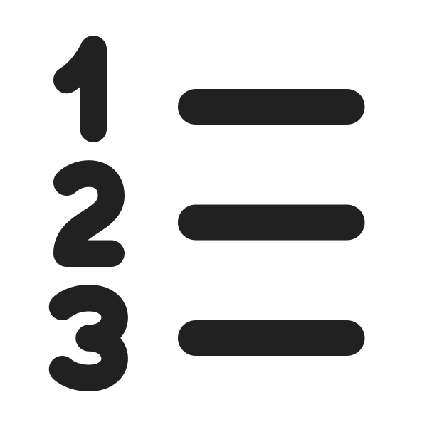 Ic Fluent Text Number List Ltr 24 Filled