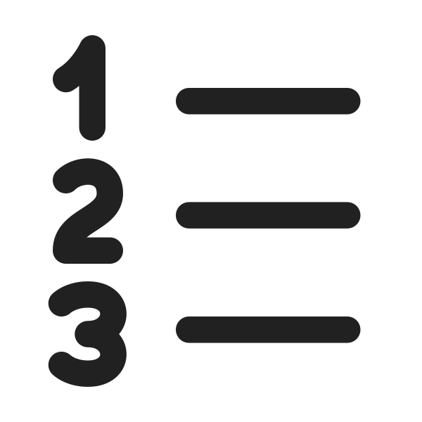 Ic Fluent Text Number List Ltr 24 Regular