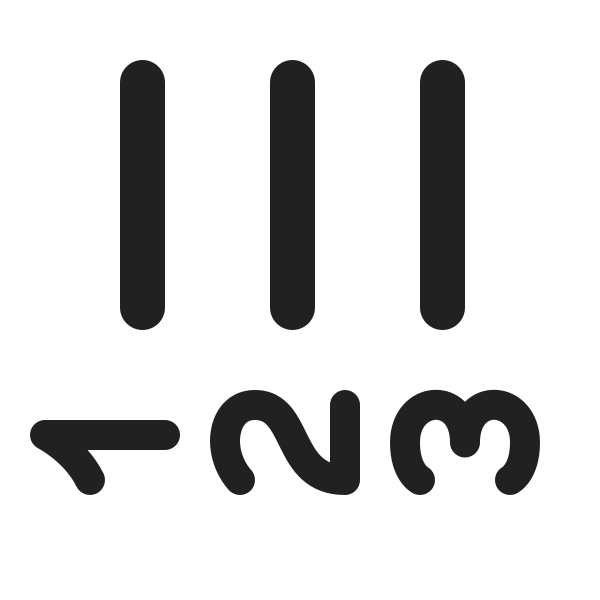 Ic Fluent Text Number List Ltr Rotate 270 20 Filled