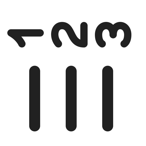 Ic Fluent Text Number List Rotate 270 20 Filled