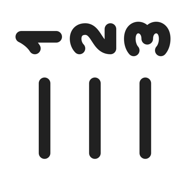Ic Fluent Text Number List Rotate 270 24 Regular