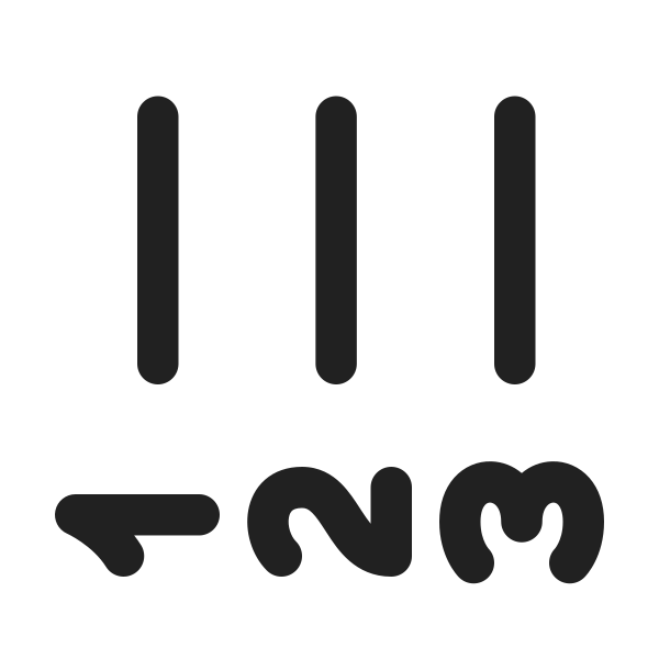 Ic Fluent Text Number List Rotate 270 24 Regular