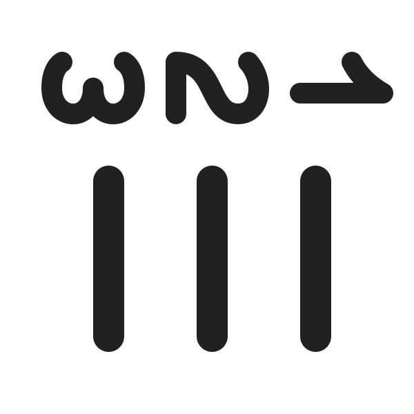 Ic Fluent Text Number List Rotate 90 20 Filled